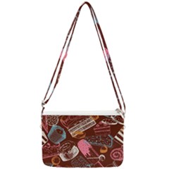 Sweet Food Seamless Pattern Double Gusset Crossbody Bag by Paksenen