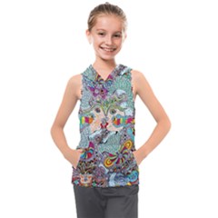 Supersonicangeldream Kids  Sleeveless Hoodie by chellerayartisans