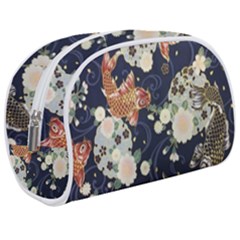Japanese Wave Koi Illustration Pattern Make Up Case (medium) by Ndabl3x