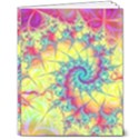Fractal Spiral Abstract Background Vortex Yellow 8  x 10  Softcover Notebook View1