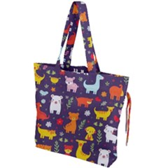 Pet Animal 01 Drawstring Tote Bag by myclothy