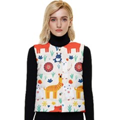 Pet Animal 03 Women s Button Up Puffer Vest by myclothy