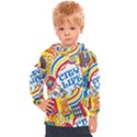 Colorful City Life Horizontal Seamless Pattern Urban City Kids  Hooded Pullover View1