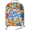 Colorful City Life Horizontal Seamless Pattern Urban City Double Compartment Backpack View3