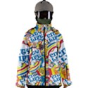 Colorful City Life Horizontal Seamless Pattern Urban City Men s Zip Ski and Snowboard Waterproof Breathable Jacket View1