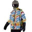 Colorful City Life Horizontal Seamless Pattern Urban City Men s Zip Ski and Snowboard Waterproof Breathable Jacket View2