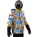 Colorful City Life Horizontal Seamless Pattern Urban City Men s Zip Ski and Snowboard Waterproof Breathable Jacket View3