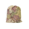 Retro Old Vintage Map Of Europe Drawstring Pouch (Large) View2