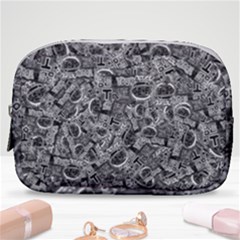 Be True Be Yourself Typographic Print Pattern Make Up Pouch (small) by dflcprintsclothing