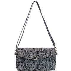 Be True Be Yourself Typographic Print Pattern Removable Strap Clutch Bag by dflcprintsclothing