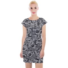 Be True Be Yourself Typographic Print Pattern Cap Sleeve Bodycon Dress by dflcprintsclothing