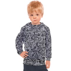 Be True Be Yourself Typographic Print Pattern Kids  Hooded Pullover by dflcprintsclothing