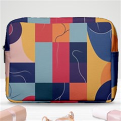  Minimalist Pattern With Simple Lines And Shapes, Creating A Clean And Modern Aesthe Make Up Pouch (large) by myclothy