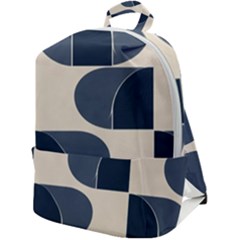 A Minimalist Pattern With Simple Lines And Shapes, Creating A Clean And Modern Aesthetic 04 Zip Up Backpack by myclothy