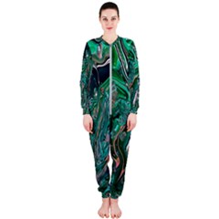 Malachite  Onepiece Jumpsuit (ladies) by kaleidomarblingart