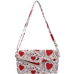 Be My Valentine Removable Strap Clutch Bag by pollyparadiseartshop
