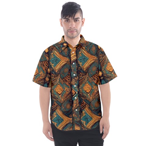Tribal Chic Men s Short Sleeve Shirt by pollyparadiseartshop