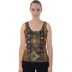Tribal Chic Velvet Tank Top by pollyparadiseartshop