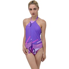Colorful Labstract Wallpaper Theme Go With The Flow One Piece Swimsuit by Apen