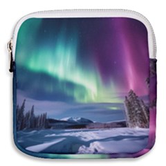 Northern Lights Aurora Night Nature Mini Square Pouch by Posterlux