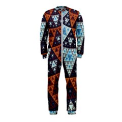 Fractal Triangle Geometric Abstract Pattern Onepiece Jumpsuit (kids) by Cemarart