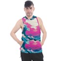 Waves Mountains Sky Men s Sleeveless Hoodie View1