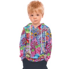 Cabbage Flower Abstract (1) (custom) Kids  Overhead Hoodie by okhismakingart