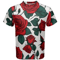 Roses Men s Cotton T-shirt by pollyparadiseartshop