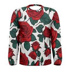 Roses Men s Long Sleeve T-shirt by pollyparadiseartshop