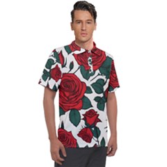 Roses Men s Polo T-shirt by pollyparadiseartshop