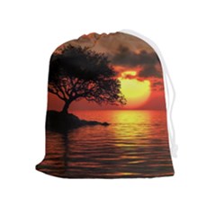 Sunset Nature Sea Dusk Landscape Drawstring Pouch (xl) by Salmanaz77