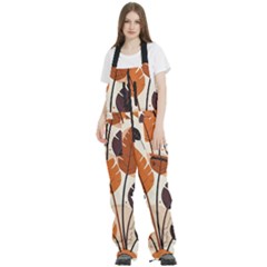 Leaves Boho Monster Nature Women s Front Zip Ski And Snowboard Bib Pants by Salmanaz77