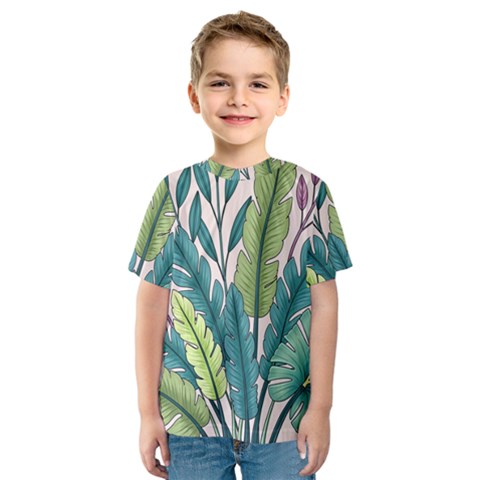 Illustrations Plants Nature Leaves Kids  Sport Mesh T-shirt by Salmanaz77