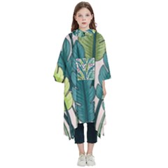 Illustrations Plants Nature Leaves Kids  Hooded Rain Ponchos by Salmanaz77
