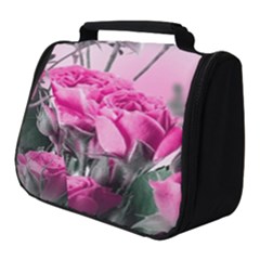 Roses Floral Flowers Nature Pink Romance Romantic Valentines Day Love Full Print Travel Pouch (small) by Cemarart