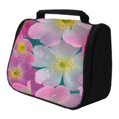 Pink Neon Flowers Flower Full Print Travel Pouch (small) by Cemarart
