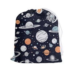 Space Galaxy Universe Stars Sky Drawstring Pouch (2xl) by Paksenen