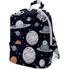 Space Galaxy Universe Stars Sky Zip Up Backpack by Paksenen