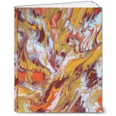 Phoenix 8  X 10  Softcover Notebook by kaleidomarblingart