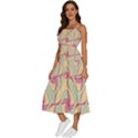 Abstract Pattern Design Scrapbooking Sleeveless Shoulder Straps Boho Dress View2