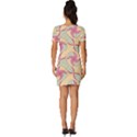 Abstract Pattern Design Scrapbooking Fitted Knot Split End Bodycon Dress View4