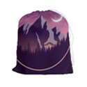 Mountain Night Crescent Moon Drawstring Pouch (2XL) View1