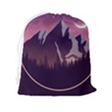 Mountain Night Crescent Moon Drawstring Pouch (2XL) View2