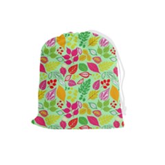 Flower Flora Floral Nature Pattern Seamless Drawstring Pouch (large) by Bedest