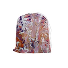 Pour Flames Drawstring Pouch (large) by kaleidomarblingart