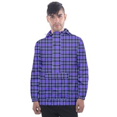 Blue Tartan Plaid 1 Men s Front Pocket Pullover Windbreaker by dressshop