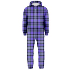 Blue Tartan Plaid 1 Hooded Jumpsuit (men) by dressshop