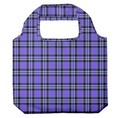 Blue Tartan Plaid 1 Premium Foldable Grocery Recycle Bag by dressshop