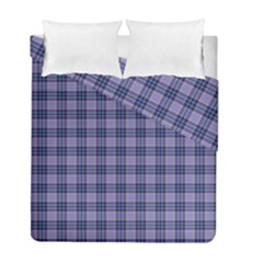Purple Plaid Tartan 1 Duvet Cover Double Side (full/ Double Size) by dressshop