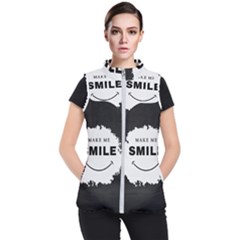 Black And White Simple Make Me Smile T Shirt 20250203 014057 0000 Women s Puffer Vest by Cowcow2005